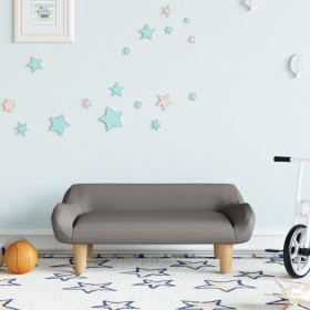 Sofá para niños de tela gris taupé 70x40x24 cm