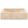 Lavabo de mármol crema con brillo 45x30x12 cm