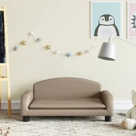 Cappuccino Faux Leather Children's Sofa 70x45x30 cm by vidaXL, Baby and Toddler Furniture - Ref: Foro24-3196367, Price: 80,88...