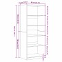 Armario Roble negro 80 x 50 x 200 cm Madera contrachapada