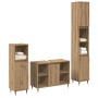 Conjunto de Muebles de Baño con estante 3 pcs Roble artesanal