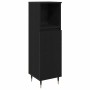 Conjunto de Muebles de Baño 3 pcs Roble Negro 30 x 30 x 180 cm