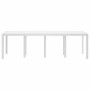 Mesa de Jardín Blanco 250 x 100 x 73 cm ratán sintético