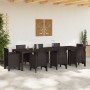 Mesa de Jardín Marrón 300 x 100 x 73 cm ratán sintético