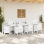 Mesa de Jardín Blanco 300 x 100 x 73 cm ratán sintético