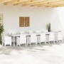 Mesa de Jardín Blanco 400 x 100 x 73 cm ratán sintético