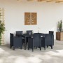 Conjunto de Comedor de Jardín 7 pcs Antracita Ratan Polt