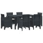 Conjunto de Comedor de Jardín 7 pcs Antracita Ratan Polt