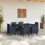 Conjunto de Comedor de Jardín 7 pcs Antracita Ratan Polt