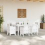 Conjunto de Comedor de Jardín 7 pcs Blanco Ratan Polt