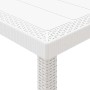 Conjunto de Comedor de Jardín 7 pcs Blanco Ratan Polt
