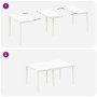 Conjunto de Comedor de Jardín 7 pcs Blanco Ratan Polt