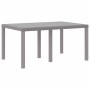 Conjunto de Comedor de Jardín 7 pcs Gris Claro Ratan Polt
