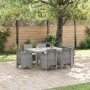 Conjunto de Comedor de Jardín 7 pcs Gris Claro Ratan Polt