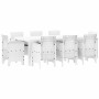 Conjunto de Comedor de Jardín 9 pcs Blanco Ratan Polt