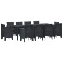 Conjunto de Comedor de Jardín 11 pcs Antracita Ratan Polt