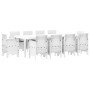 Conjunto de Comedor de Jardín 11 pcs Blanco Ratan Polt