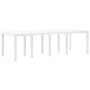 Conjunto de Comedor de Jardín 11 pcs Blanco Ratan Polt