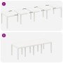 Conjunto de Comedor de Jardín 11 pcs Blanco Ratan Polt