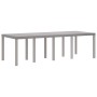 Conjunto de Comedor de Jardín 11 pcs Gris Claro Ratan Polt