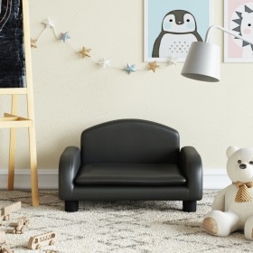 Black Synthetic Leather Children's Sofa 50x40x30 cm by vidaXL, Baby and Toddler Furniture - Ref: Foro24-3196374, Price: 58,18...