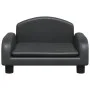 Sofá para niños de cuero sintético negro 50x40x30 cm de vidaXL, Mobiliario para bebés y niños pequeños - Ref: Foro24-3196374,...