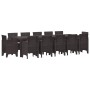 Conjunto de Comedor de Jardín 13 pcs Marrón y gris claro