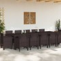 Conjunto de comedor de jardín con cojines con cojín 13 pcs
