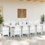 Conjunto de Comedor de Jardín 13 pcs Blanco y Gris claro