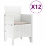 Conjunto de Comedor de Jardín 13 pcs Blanco y Gris claro
