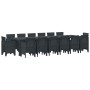 Conjunto de Comedor de Jardín 15 pcs Antracita Ratan Polt