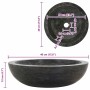 Lavabo 40x12 cm mármol negro