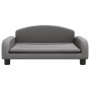 Sofá para niños de cuero sintético gris 70x45x30 cm by vidaXL, Baby and Toddler Furniture - Ref: Foro24-3196366, Price: 78,84...