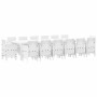 Conjunto de Comedor de Jardín 15 pcs Blanco Ratan Polt