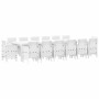 Conjunto de Comedor de Jardín 15 pcs Blanco Ratan Polt