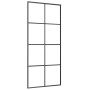 Black ESG aluminum and glass sliding door 90x205 cm by vidaXL, Doors for the home - Ref: Foro24-288065, Price: 204,74 €, Disc...