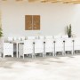 Conjunto de Comedor de Jardín 17 pcs Blanco Ratan Polt