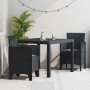 Conjunto de Comedor de Jardín 3 pcs Antracita Ratan Polt