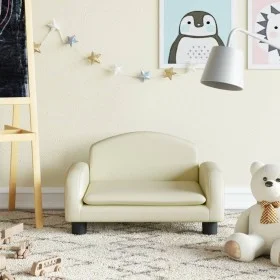Cremefarbenes Kindersofa aus Kunstleder, 50 x 40 x 30 cm von vidaXL, Baby- und Kleinkindmöbel - Ref: Foro24-3196375, Preis: 6...