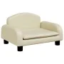 Cream Synthetic Leather Children's Sofa 50x40x30 cm by vidaXL, Baby and Toddler Furniture - Ref: Foro24-3196375, Price: 64,41...