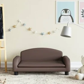 Braunes Kindersofa aus Kunstleder, 70x45x30 cm von vidaXL, Baby- und Kleinkindmöbel - Ref: Foro24-3196365, Preis: 70,26 €, Ra...