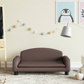 Brown Synthetic Leather Children's Sofa 70x45x30 cm by vidaXL, Baby and Toddler Furniture - Ref: Foro24-3196365, Price: 71,41...