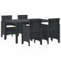 Conjunto de Comedor de Jardín 5 pcs Antracita Ratan Polt