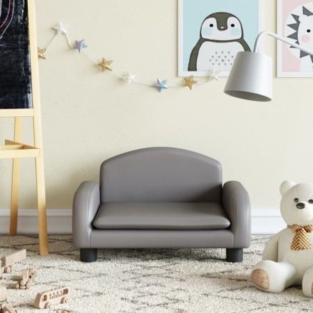 Graues Kunstleder Kindersofa 50x40x30 cm von vidaXL, Baby- und Kleinkindmöbel - Ref: Foro24-3196377, Preis: 66,72 €, Rabatt: %