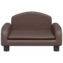 Sofá para niños de cuero sintético marrón 50x40x30 cm de vidaXL, Mobiliario para bebés y niños pequeños - Ref: Foro24-3196376...