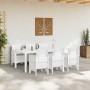 Conjunto de Comedor de Jardín 7 pcs Blanco Ratan Polt