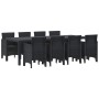 Conjunto de Comedor de Jardín 9 pcs Antracita Ratan Polt