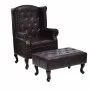 Dunkelbrauner Kunstledersessel mit Fußstütze von vidaXL, Sessel - Ref: Foro24-60784, Preis: 450,97 €, Rabatt: %