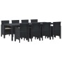 Conjunto de Comedor de Jardín 9 pcs Antracita Ratan Polt