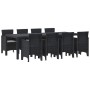 Conjunto de Comedor de Jardín 9 pcs Antracita Ratan Polt